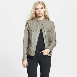 NWOT Vince Leather Cargo Jacket